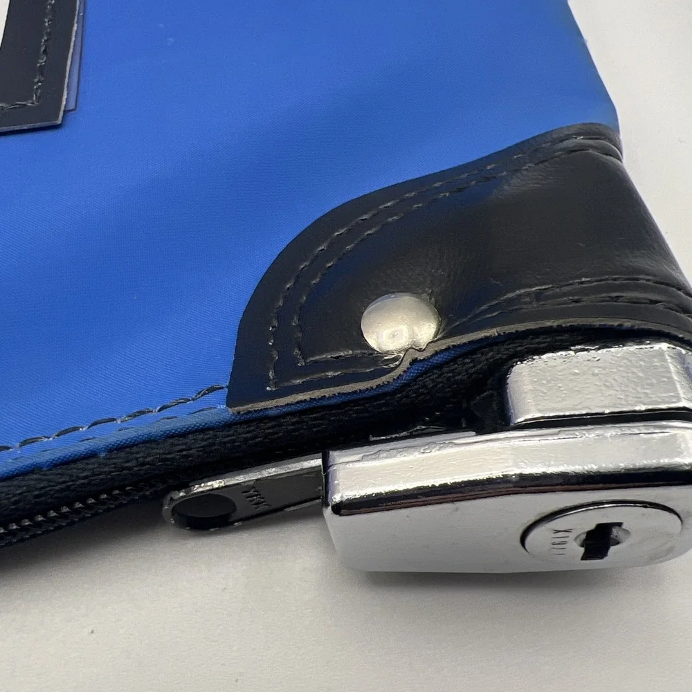 2X MMF Industries 7-Pin Locking Deposit Bag Security Money Pouch Navy Blue Keyed